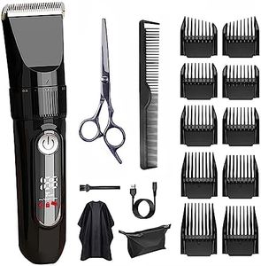 Youker Hair Clipper Cordless Hair Cutter Men's Electric Barber Haircutting 0.8-24mm Compatible 2-Stage Speed Adjustable 1500mAh Rechargeable Battery LED Power Display Low Noise for Home Use Commercial Use Child Use