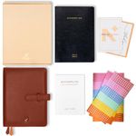 NEORAH – 2024 Dated A5 ACCOMPLISH Daily Planner Gift Set | Includes A5 Loop Organiser Cover + 1 Soft Cover 512 Pages Daily Planner + 456 Metallic Stickers (3 Sheets) + User Guide + Planner Box | Planner Includes Dated Yearly Layout | Monthly Layout |Daily + 24hrs Hourly Layout | 365 Daily Pages | 12 Month Budget | 12 Month Habit Tracker Wheel Diary with Dates – Tracking Goals | Things to Do | Health |Priorities |Affirmations |Accomplishments | Gratitude Journal | Notes – Brown