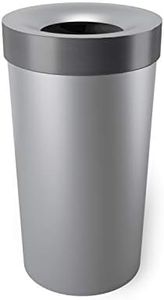 Umbra Vento Kitchen Trash Can with Open Top, Large 16-Gallon (62 L) Capacity, Grey