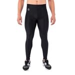 Kapow Meggings Performance Leggings with Pockets & Pad - Padded Mens Compression Leggings with Enhanced Comfort (Pad Midnight Black, Medium)