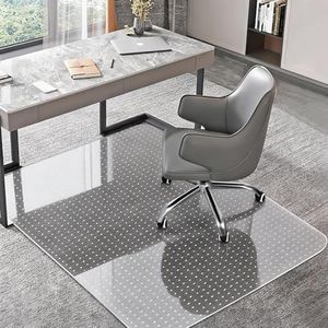 Office Chair Mat for Carpets, Clear Computer Desk Chair Mat for Low Carpeted Floors, Thick and Sturdy Carpet Protector, Easy Glide and Flat Without Curling (30" x 48" Rectangle)