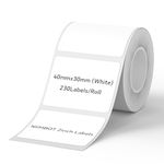 NIIMBOT B1 Label Maker Tape, Self-Adhesive Label Sticker 1.57" x 1.18" (40×30 mm) 230 Labels/Roll, Black on White, Labeling Replacement Compatible for NIIMBOT B1/B21/B3S Label Printer