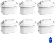 Waterdrop Water Filter Cartridges, Replacement for Brita® Maxtra+® Plus, Maxtra Pro® All-in-1, Compatible with Brita® Marella® Jug, Brita® Kettle, Reduce PFAS, PFOA/PFOS, TÜV SÜD, NSF Certified (6)