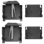 Upgraded W10588164 W10588165 Dishwasher Dishrack Adjuster Housing Left Right Hand w/ W10250162 Rack Adjuster Cover for Kenmore Kitchenaid Whirlpool Dishwasher Top Rack, Fits W10350375/6 W10546503 Part