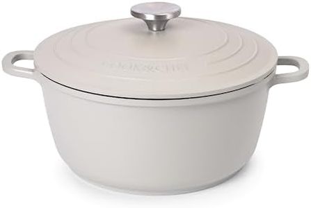 Nuovva Casserole Dishes with Lid Oven Proof – Non Stick Deep Dutch Oven – Induction Cooking Pot – Oven Safe Aluminium Stockpot – 4L, 24cm, Grey – by