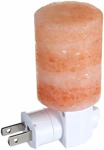 Feel Good Light Co. - Night Light, Himalayan Salt Wall Plug - Cylinder Shapped Hand Carved - Mini-Lamp, Crystal Himalayan Salt Lamp Night Light; Salt Lamps Used for Decoration Mood Lighting