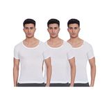 Rupa Men's Cotton Western Regular Fit Solid Vest (Pack of 3) (White_X-Small 075)