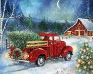 Christmas Paint by Number kits for Adults, Truck Paint by Number for Adults Beginner Painting by Number On Canvas Oil Painting Arts and Crafts for Home Wall Decor 16x20 Inch