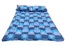 VG Mattress -Organic Ilavam Panju Kapok Silk Cotton Double Cot Floor Mattress (Size: 6 x 4 ft /72 x 48 x 3 Inch) with 2 Pillows.