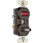 Pass & Seymour 692Gcc6 15A Single Pole Switch & Pilot Light Brown