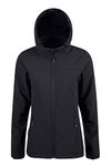 Mountain Warehouse Womens Softshell Jacket - Windbreaker, Rain Coat Black Womens Size 10 US