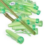 Floral Water Tubes/Vials For Flower Arrangements by Royal Imports, Green - 3" (1/2" Opening) - Standard - 100/Pack - w/ Caps