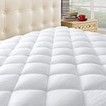 Taupiri California King Quilted Mattress Pad Cover with Deep Pocket (8"-21"), Cooling Soft Pillowtop Mattress Cover, Hypoallergenic Down Alternative Mattress Topper