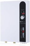 GEESEN Electric Water Heater 27kW 240V Endless Hot Water on Demand with Digital Temperature Display for Whole House Showers 114A White