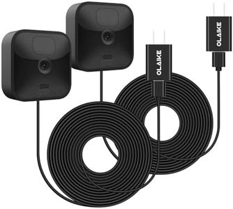 OLAIKE 2 Pack 16ft/5m Power Cable with Adapter Compatible with Blink Outdoor/Indoor 3rd/XT2/XT Camera, Weatherproof Micro USB Power Cord, Blink Camera Accessories, Black (Camera Exclude)