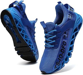 FRSHANIAH Men Athletic Shoes Breathable Running Shoes Non-Slip Fashion Sneakers, Light Blue, 10.5