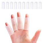 Sumifun Gel Finger Protector,10 Finger Sleeves Great for Trigger Finger, Finger Arthritis, Cracked Finger, Fingers Tubes for Golf, Basketball, Golf, Rugby, Cracked Finger