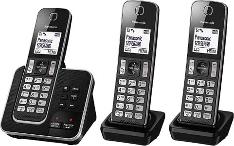 Panasonic DECT Digital Cordless Phone with Answering Machine and 3 Handsets (KX-TGD323ALB)