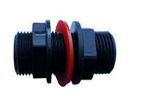 water butt /rain barrel outlet connector/adaptor 1" bsp male thread with nut and washer