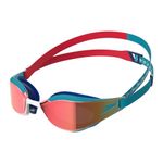 Speedo Junior Fastskin Hyper Elite Swimming Goggles Anti-Fog | Anti-Leak | Competive Racing Goggles | Racing and Training | Anti Fog, Flame Red/Bolt/Smoke/Shadow, One Size