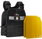 Amstaff Tactical Weighted Vest with Plates - Adjustable Weight Vests for Men & Women - Versatile Wearable Weighted Vest for Fitness Workouts, Strength and Endurance Training, Running, Crossfit (Black, 10 LB)