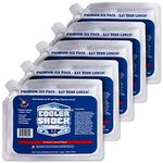 Cooler Shock Ice Packs for Cooler - Long Lasting Reusable Freezer Packs for Lunch Boxes and Backpack Cooler - Ice Packs for Camping Gear, Fishing, Road Trip & Beach Must Haves