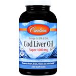 Carlson Laboratories Super 1000mg Cod Liver Oil, 250 Softgels