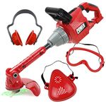 Kids Weed Trimmer Toy | Toddler Landscaping Gardening Tools and Equipments with Lights and Sounds| Includes Mask Safety Goggles and Earmuffs