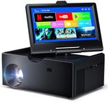 Small Smart TV，Mini TV with 7-inch Touchscreen,Built in Apps,Support SD,WiFi,Bluetooth,USB,HDMI Input，Kitchen TV Also As a Projector,Suitable for Home RVs and Outdoor Use