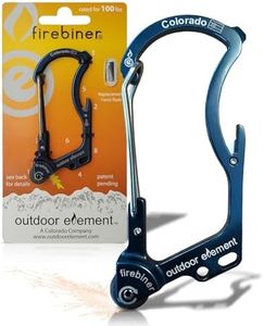 OUTDOOR ELEMENT | Colorado Firebiner | Souvenir | Keychain Emergency Tool | Fire Starter | Carabiner | Bottle Opener | Multi Tool