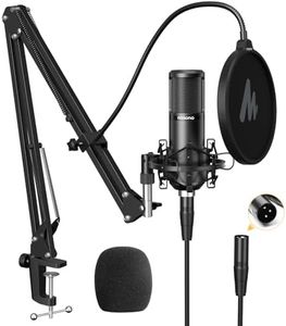 MAONO XLR Condenser Microphone, Professional Cardioid Studio Recording Mic for Streaming, Podcasting, Singing, Voice-Over, Vocal, Home-Studio, YouTube, Skype, Twitch (PM320S)