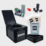 BOXIO Toilet MAX+ Starter Kit, Portable Camping Toilet, composting Toilet 15.7" x 11.8" x 11.0", Made in Germany