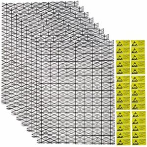 LJY 30 Pieces Antistatic Bags ESD Shielding with Top Open for Motherboard Graphics Video Card LCD Screen with Labels, 30 x 40 cm / 11.8 x 15.7 inch