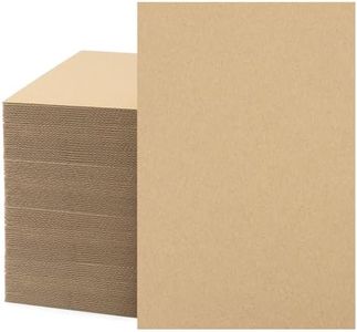Mat Board Center, 100-Pack 4x6 Corrugated Cardboard Sheets, Trading Card Protectors For Shipping, Cardboard Inserts Packing Dividers Layer Pads, Corrugated Sheet For Craft Project (Kraft Brown)