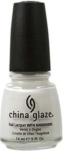 China Glaze White On White Nail Polish Lacquer with Hardeners 14ml