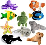 Prextex 10 Piece Plush Soft Stuffed