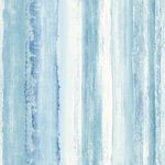 RoomMates RMK9061WP Watercolor Stripe Peel and Stick Wallpaper, Blue, 20.5"x 16.5'