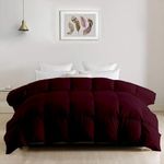 KANCHI DECOR- Machine Washable Comforter King Size Microfiber 500 GSM Winter Comforter (92" x 106" Inches/233cm x 269cm) Blanket/Quilt/Rajai - King Size Comforters | Wine