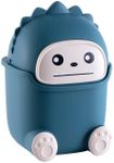 Plastic Trash can Creative Mini Desktop Trash can with lid Small Home Office Cleaning Trash Desktop Storage bin with 50 Trash Bags