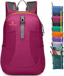 sinotron Lightweight Packable Backpack, Small Foldable Hiking Backpack Day Pack for Travel Camping Outdoor Vacation (Red)