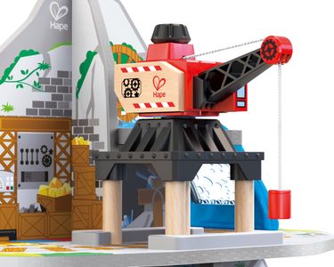 Hape Mighty Mountain Mine Wooden Train Set – Multi-Level Play