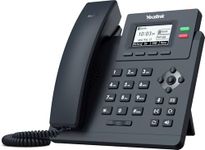 Yealink SIP-T31P Entry-level IP Power over Ethernet Corded Phone with 2 Lines, HD Voice and 2.3 Inch Graphical LCD Display with Backlight (132 x 64 Pixel) - Black