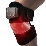 Heated Knee Massager by GINEKOO,Heated Knee Brace Wrap with Massage for Knee and Shoulder Pain Relief, Heat and Vibration Knee Pad for Arthritis, Torn Meniscus-Single