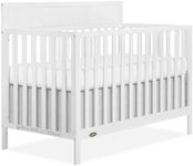 Dream On Me Ivy 5-in-1 Convertible Full-Size Baby Crib in White, GreenGuard Gold & JPMA Certified, 3 Mattress Heights, Converts to Toddler, Day & Full-Size Bed, Safe & Stylish Nursery