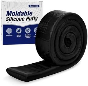 Leopong Moldable Silicone Putty, Waterproof, Stay Pliable,Good Plasticity for Repair and Fill Various Gaps in Bathrooms, Fountains, Water Pipes, Walls (Black)