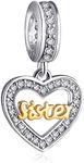 Dangle 18K Golden Sister Charms fit