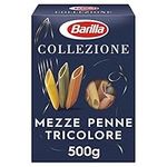 Barilla Hard Wheat Pasta Collezione Mezze Penne Tricolore Pack of 3 x 500 g