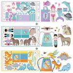 Sewing kits for Kids and Beginners ✦ Savings bundle ✦ Cut & Sew Fabric Panel bundle: "Horse Love" + "Underwater Tales" + Dino Friends (Set of 3)