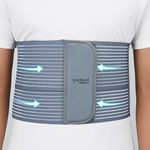 Leeford Abdominal Support Belt (Grey, Size XL) | Lower Back Pain Relief & Post-Surgery Recovery | Breathable Brace for Men & Women | Ideal for Post-Delivery & Tummy Reduction