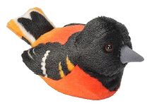 Wild Republic 18228 Audubon Birds Baltimore Oriole Plush with Authentic Bird Sound, Stuffed Animal, Bird Toys for Kids and Birders